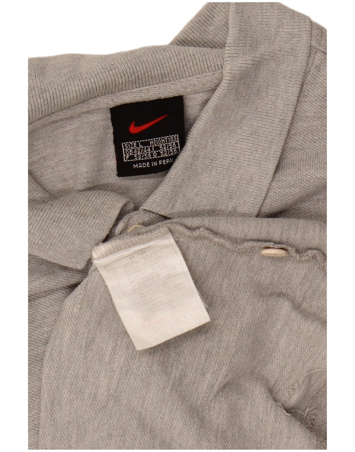 Мужская рубашка-поло Nike UK 44/46, большая серая, хлопок