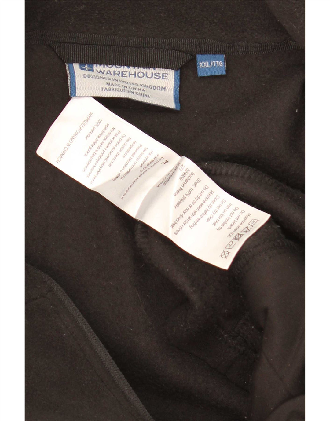 Мужская флисовая куртка Mountain Warehouse UK 44 2XL, черный полиэстер