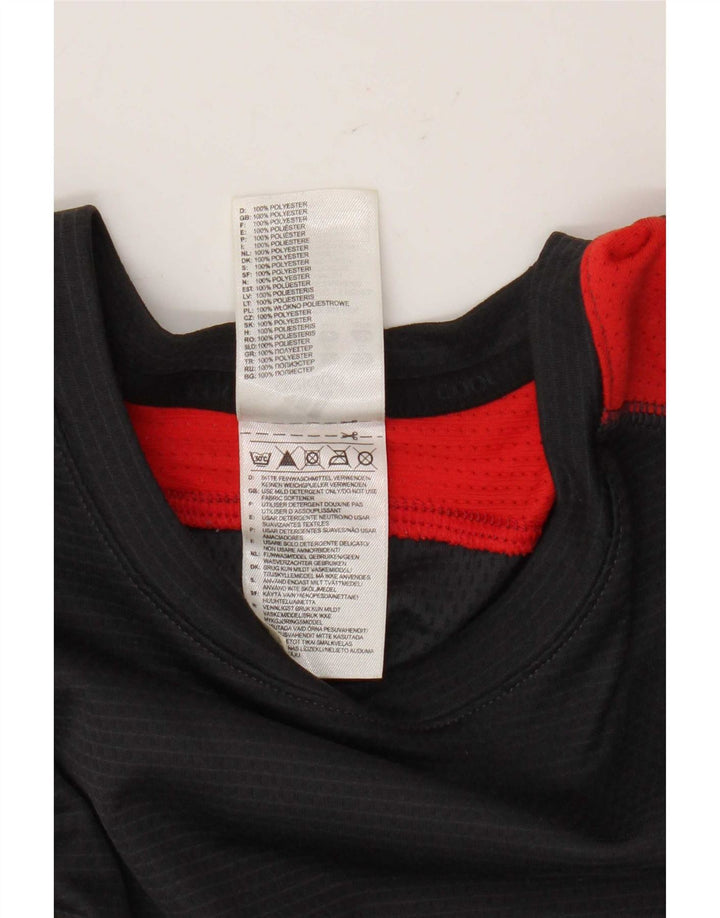 Мужской топ Adidas с длинным рукавом XL, серый полиэстер с цветными блоками