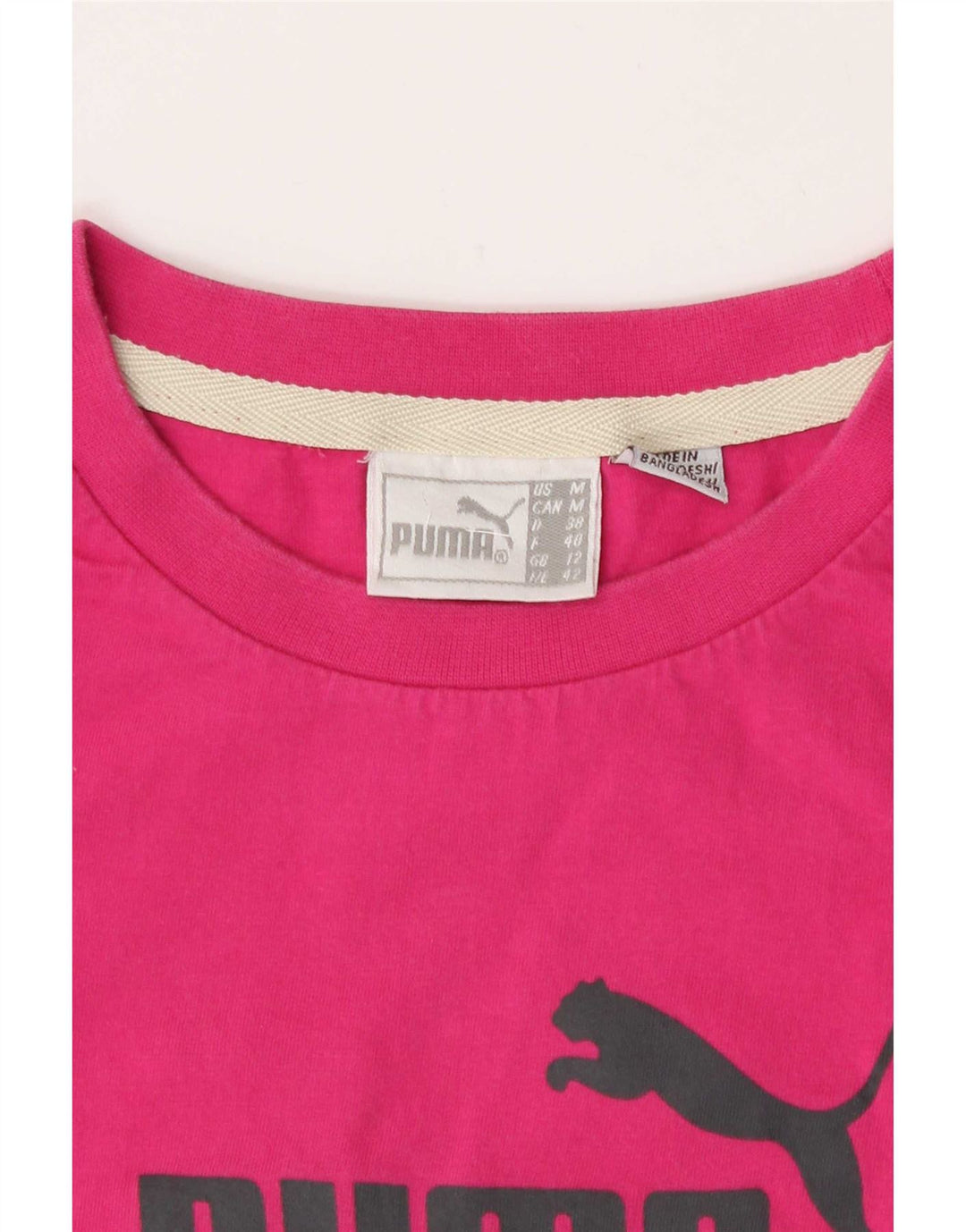 Женская футболка с рисунком Puma Top UK 12, средний розовый