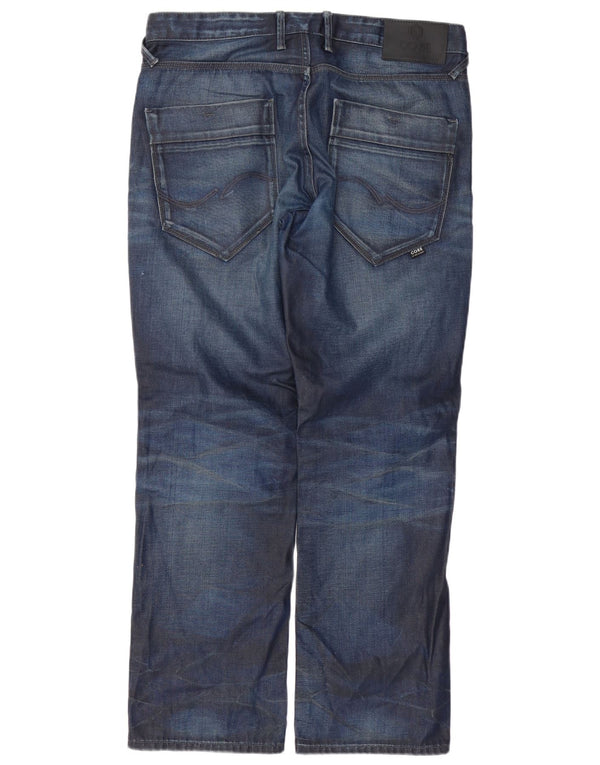 Мужские прямые джинсы Jack & Jones W34 L30 синие, хлопок