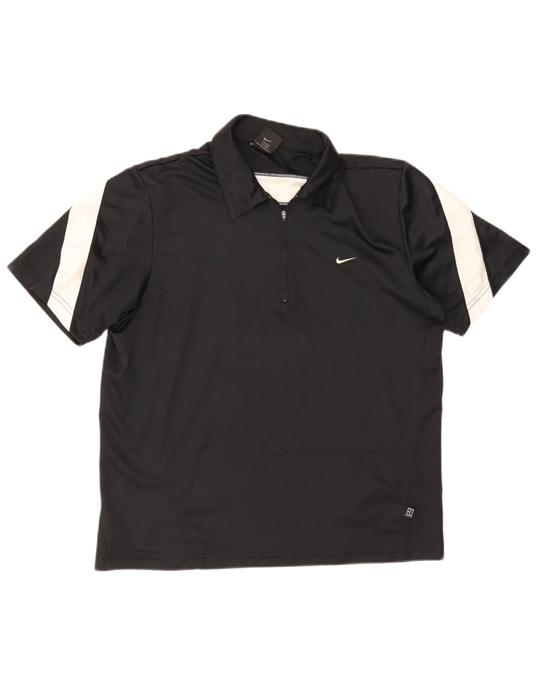 Мужская рубашка-поло Nike UK 39/41, средний черный, цветной блок