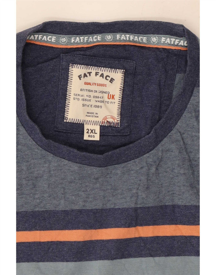 Мужская футболка Fat Face Top 2XL в синюю полоску
