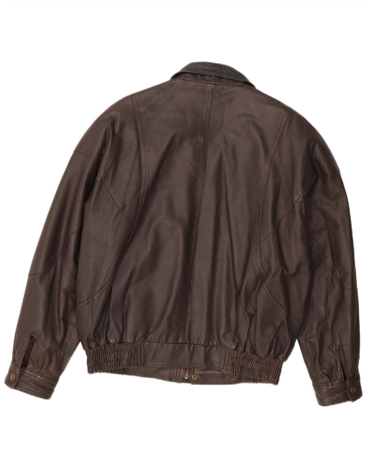 Мужская кожаная куртка Fatigue UK 38, кожа среднего коричневого цвета