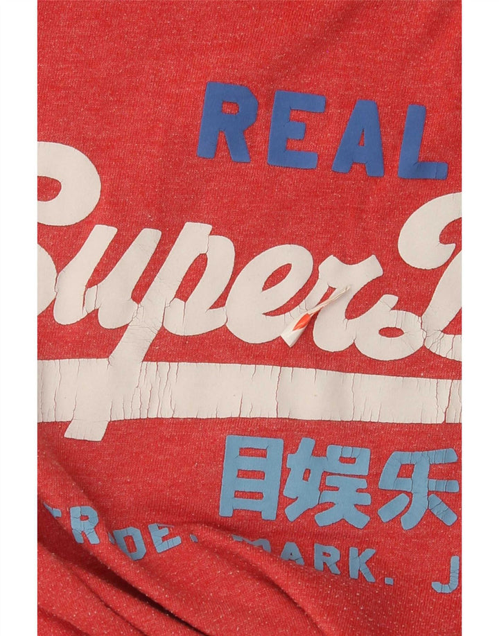 Мужская футболка с рисунком Superdry, большой красный полиэстер