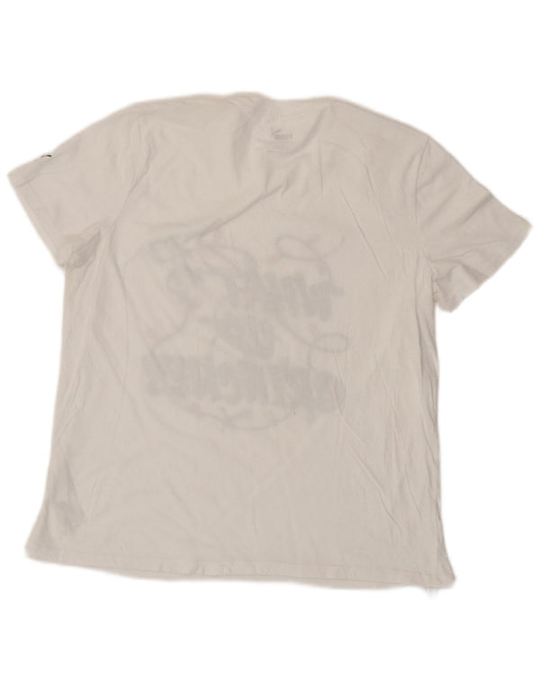 Женская футболка с рисунком Puma Top UK 16, большой белый хлопок