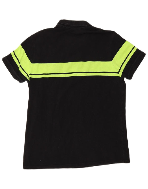 Мужская рубашка-поло Sergio Tacchini XL, темно-синяя, хлопок с цветными блоками