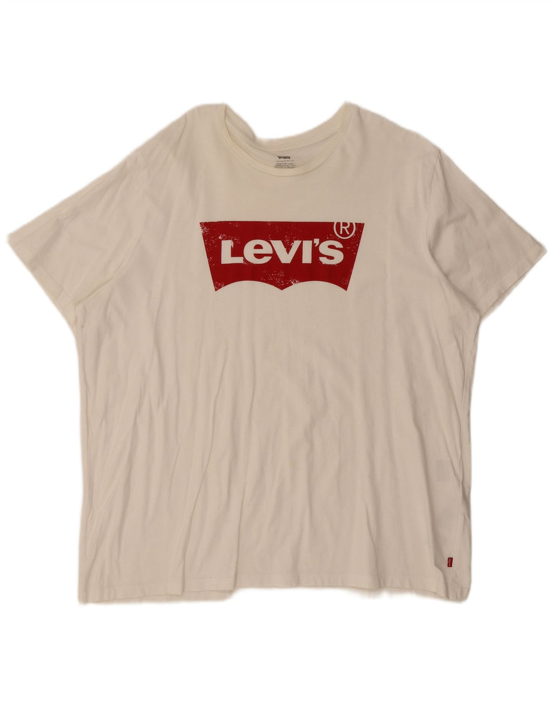 Мужская футболка с рисунком Levi's, топ 2XL, белый хлопок