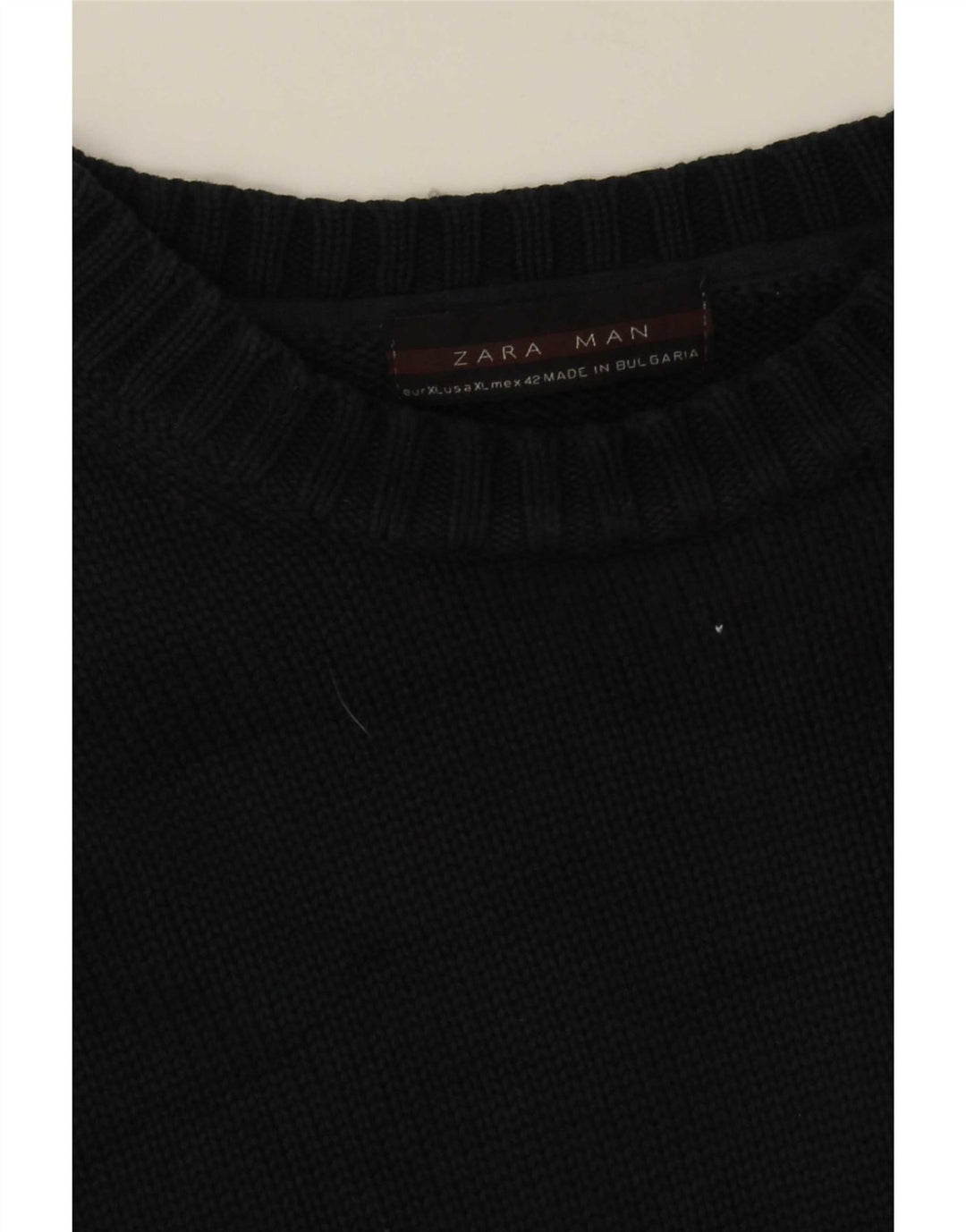 Мужской свитер с круглым вырезом Zara XL, черный