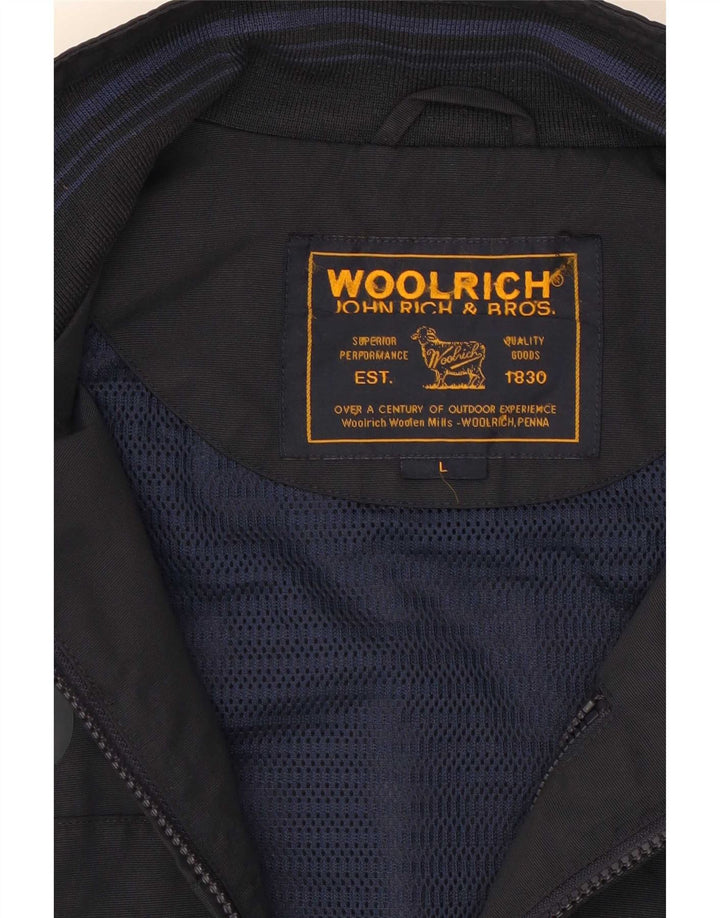 Мужской спортивный костюм без рукавов Woolrich с графическим рисунком, большая темно-синяя куртка