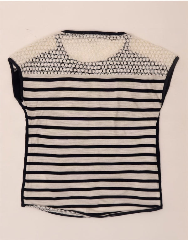 Женская блузка Tommy Hilfiger Top UK 6 XS Темно-синяя вискоза с цветными блоками