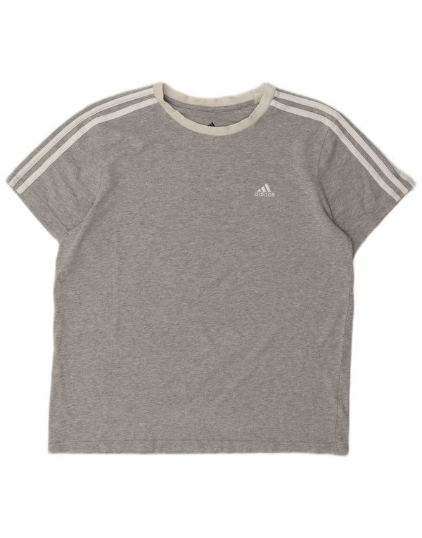 Женская футболка Adidas Top UK 12/14 Средне-серый хлопок