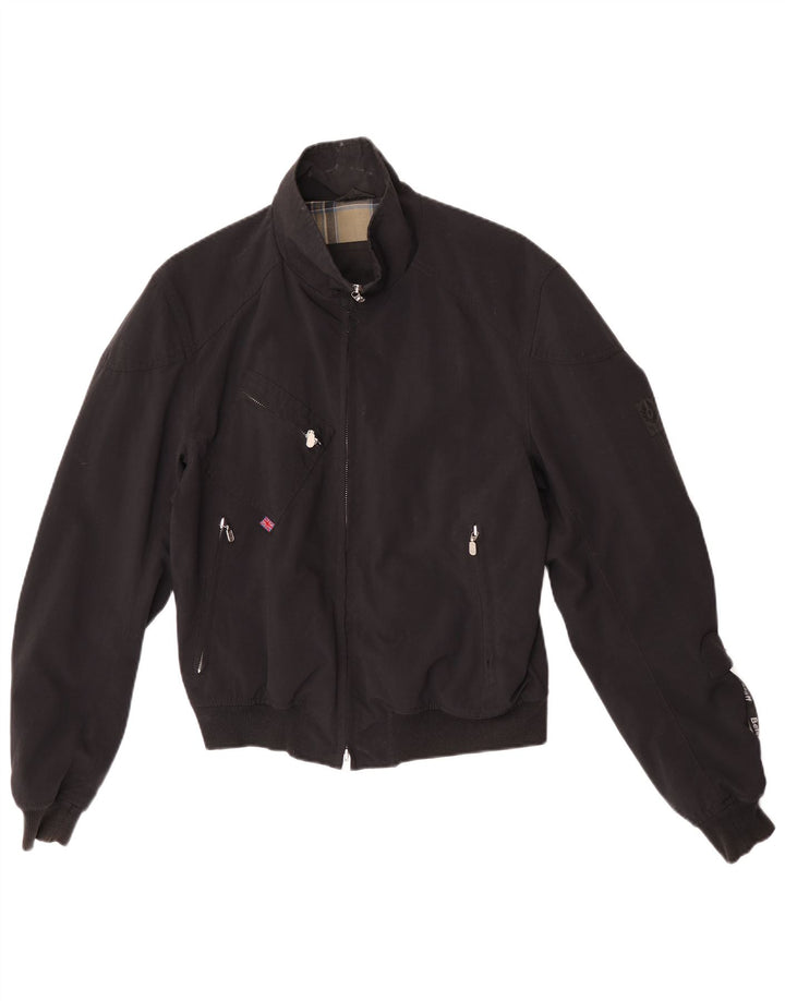 Мужская куртка-бомбер Belstaff UK 38, средний черный нейлон