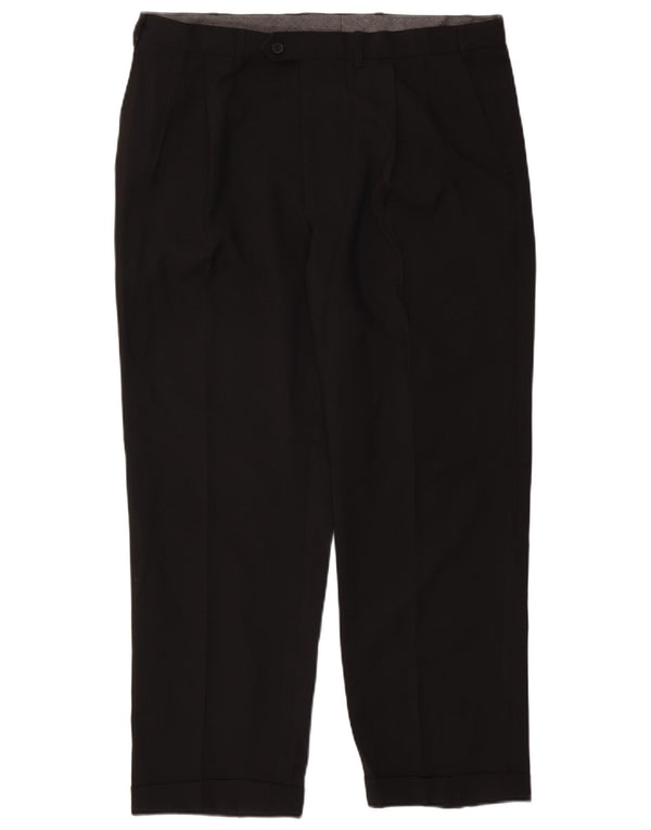 Мужские костюмные брюки Marks & Spencer W38 L29 черные из полиэстера