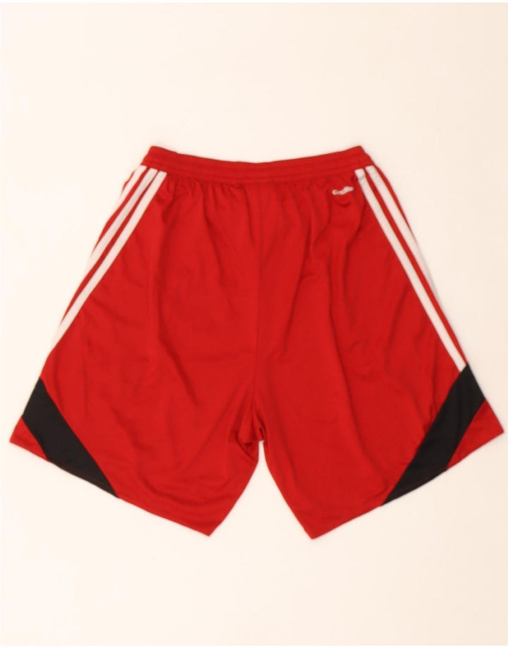 ADIDAS Mens Climalite Sport Shorts Medium  Red Colourblock Polyester