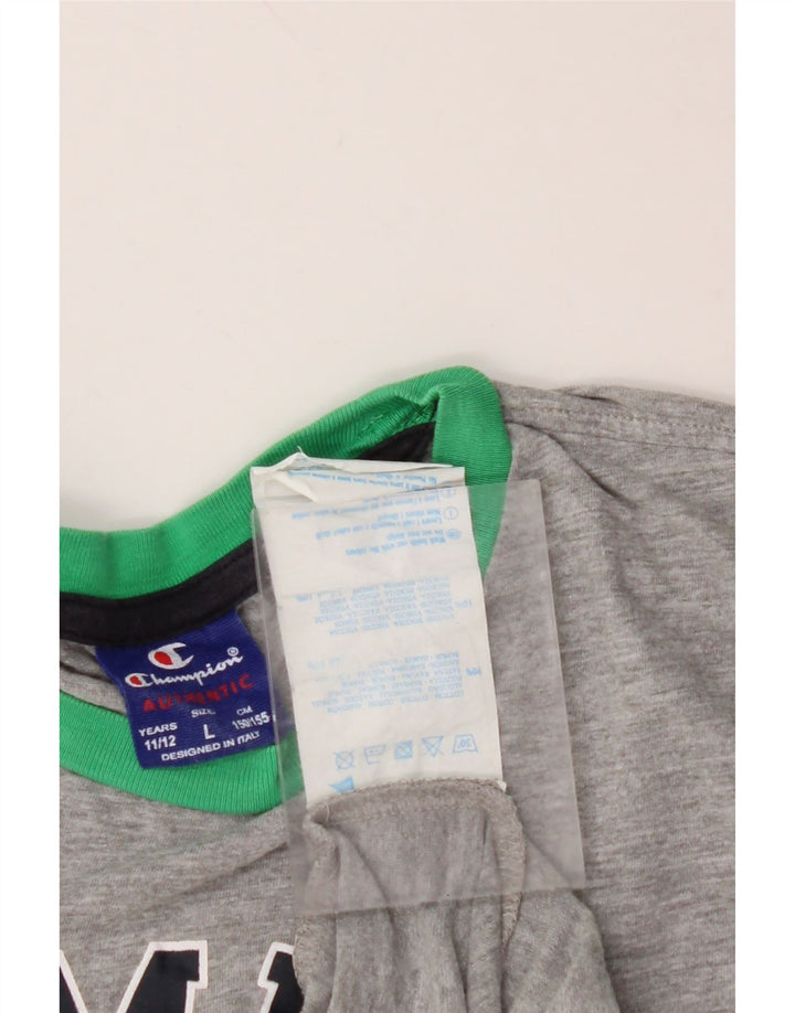 Жилет с рисунком CHAMPION для мальчиков, 11–12 лет, серый хлопок