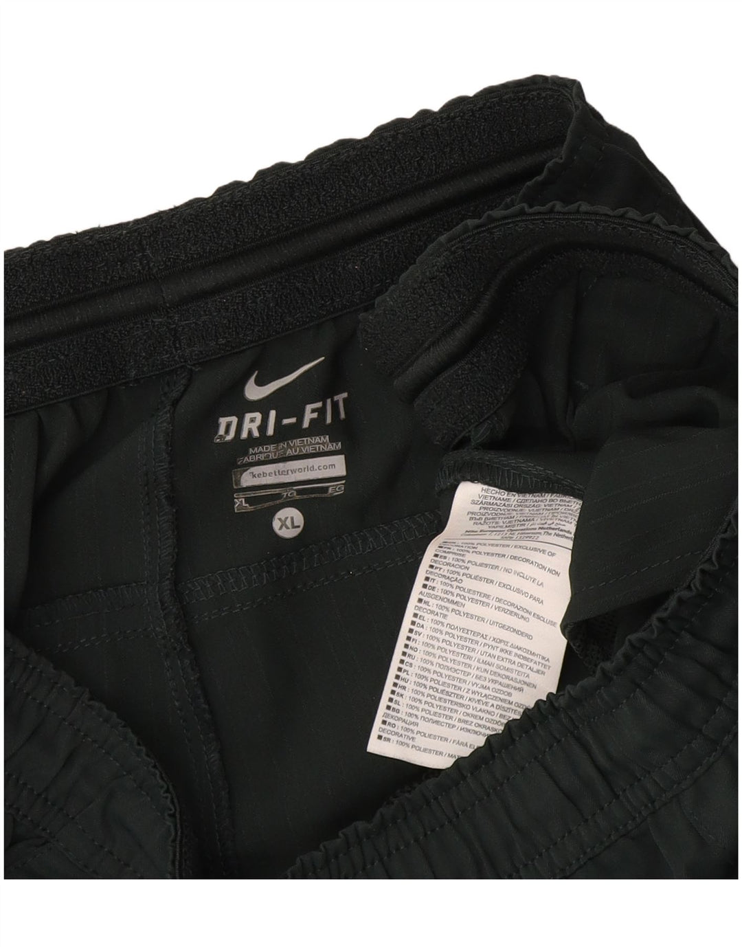 Мужские спортивные шорты Nike XL, серые, полиэстер с цветными блоками