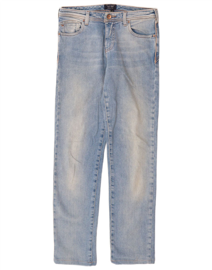 ARMANI Женские прямые джинсы W24 L29 Синие