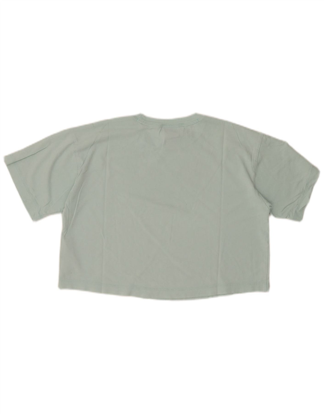 Женская укороченная футболка с рисунком CHAMPION Top UK 14, средний бирюзовый хлопок