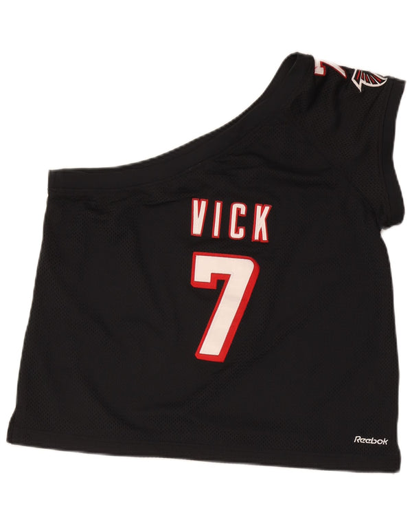 Женский укороченный топ на одно плечо Reebok Vick Atlanta Falcons UK 18 XL, черный