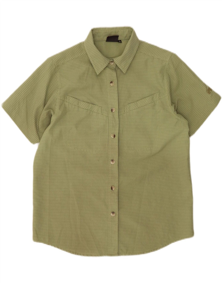 Женская рубашка с коротким рукавом MC Kinley EU 38, средний зеленый полиэстер в клетку