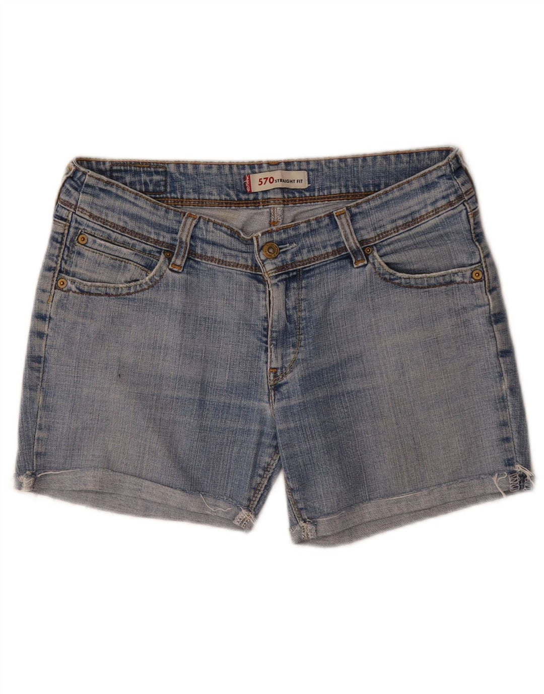 Женские джинсовые шорты Levi's 570 W32, большие синие, хлопок
