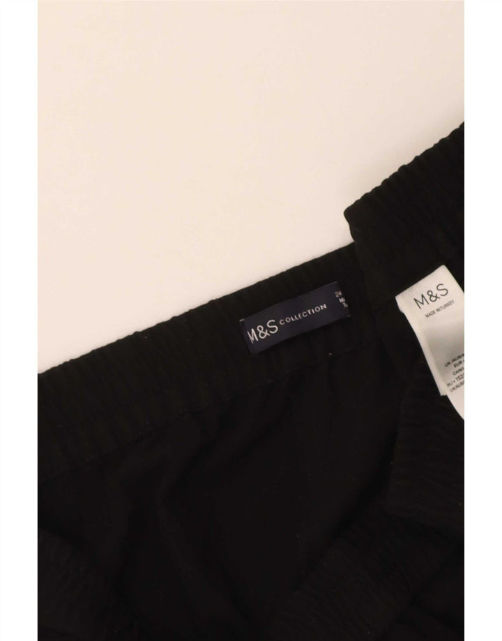 Женские укороченные спортивные брюки Marks & Spencer UK 24 4XL, черный полиэстер
