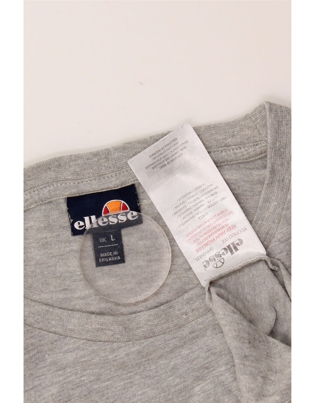 Мужская футболка Ellesse, большой серый хлопок с крапинками