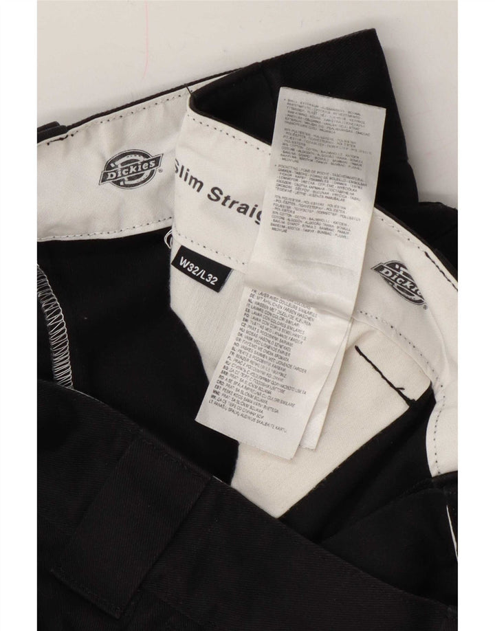 Мужские узкие прямые брюки-чинос Dickies W32 L32, черный полиэстер