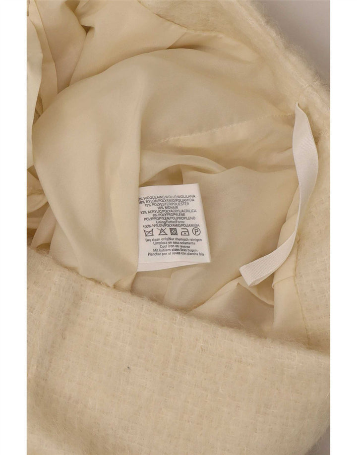 Женская трикотажная мини-юбка Topshop UK 12 Medium W28 Бежевая шерсть