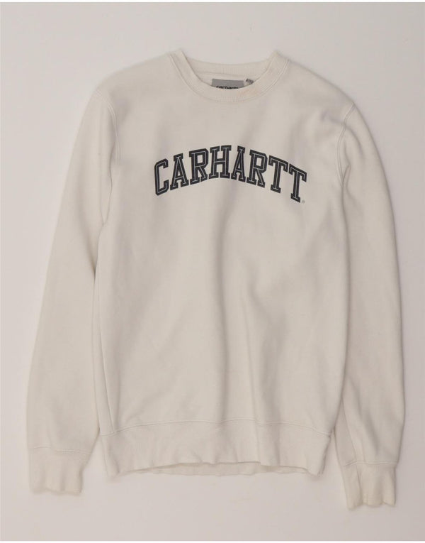Мужской свитшот CARHARTT с графическим рисунком XS, белый хлопок