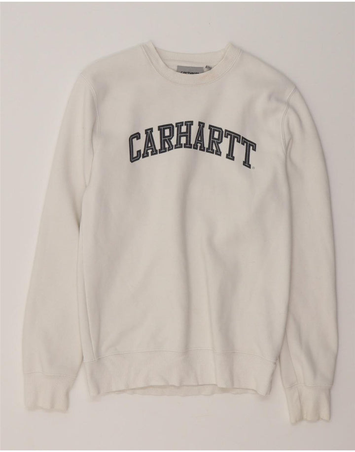 Мужской свитшот CARHARTT с графическим рисунком XS, белый хлопок