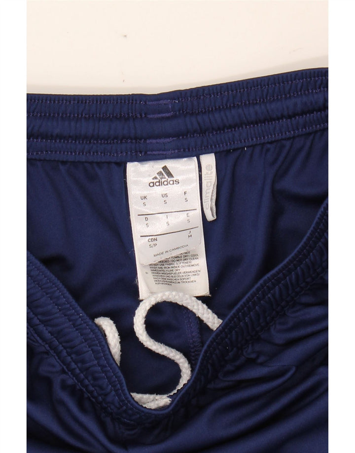 ADIDAS Mens Climalite Sport Shorts Small  Navy Blue Colourblock Polyester Vintage Adidas and Second-Hand Adidas from Messina Hembry 
