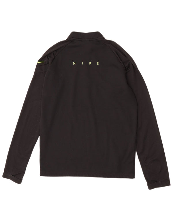 Пуловер с рисунком Nike для мальчиков Dri Fit, спортивный костюм, большой черный цвет, 12–13 лет