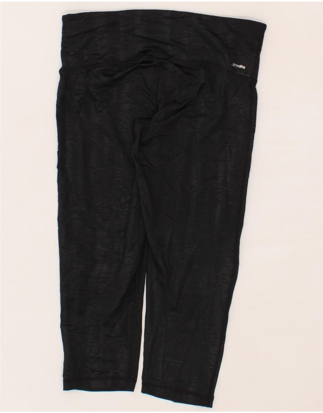ADIDAS Womens Climalite Capri Leggings UK 8/10 Small  Black Polyester Vintage Adidas and Second-Hand Adidas from Messina Hembry 