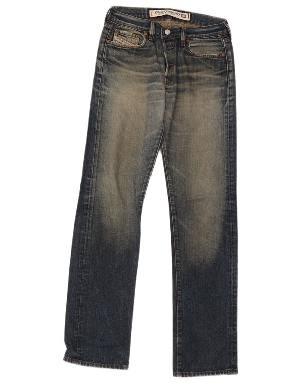 Женские прямые джинсы Diesel W28 L31 синие, хлопок
