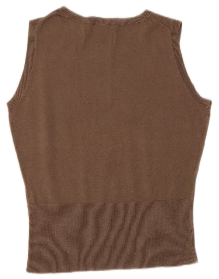 Женская майка Gap Vest UK 12, хлопковый средний коричневый цвет