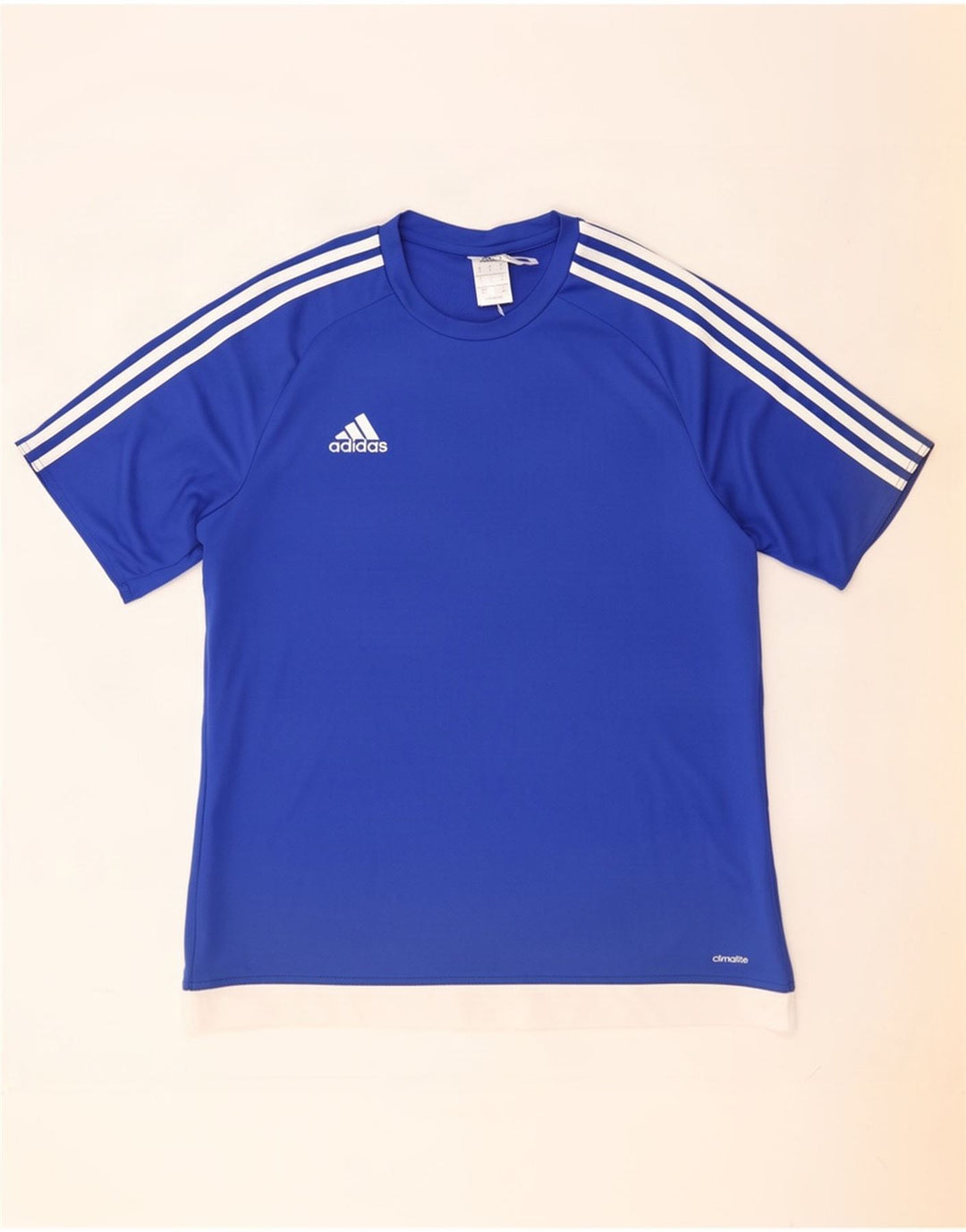 Мужская футболка Adidas Climalite, большой синий цвет с цветными блоками