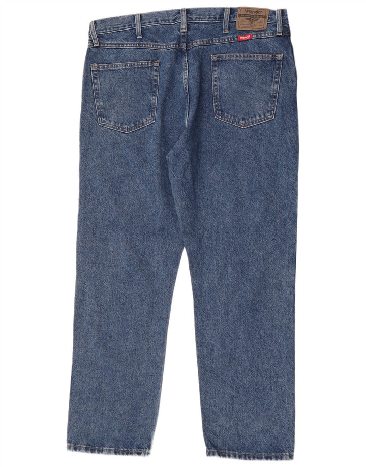 Мужские прямые джинсы Wrangler стандартного кроя W38 L30, синие, хлопок