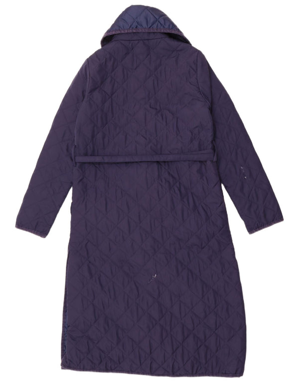 Женское стеганое пальто Monsoon UK 10, маленький синий полиэстер