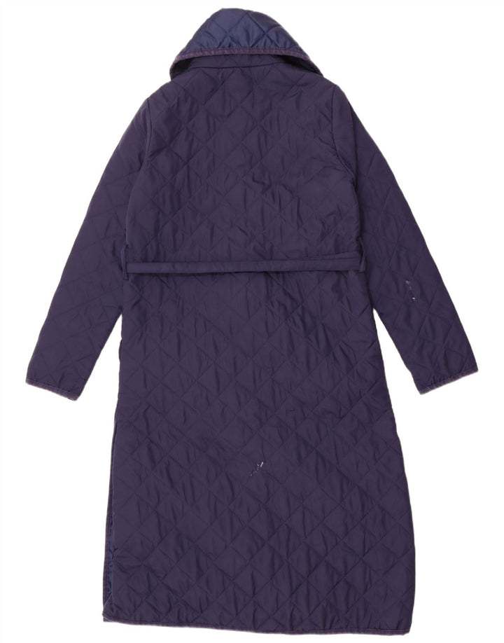 Женское стеганое пальто Monsoon UK 10, маленький синий полиэстер