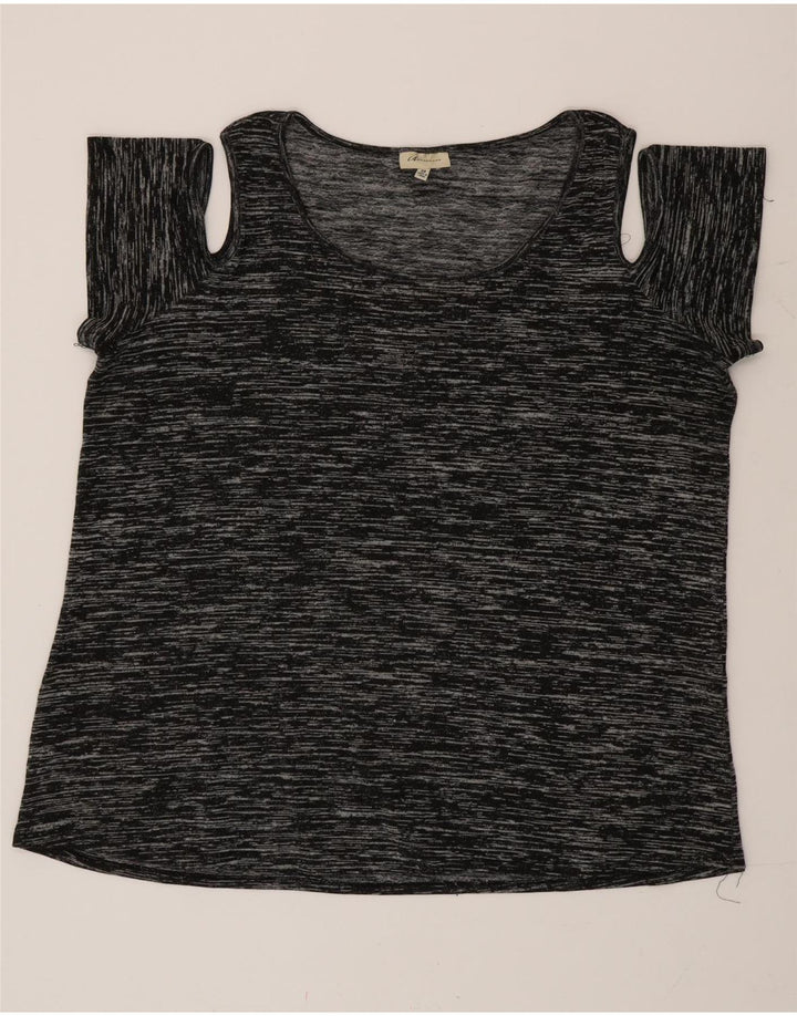 Женская блузка с автографом Marks & Spencer, топ UK 20, 2XL, черный в крапинку