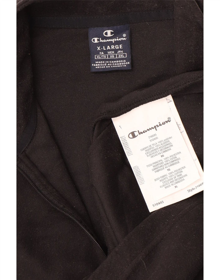 Мужской флисовый джемпер CHAMPION с воротником на молнии XL, черный полиэстер