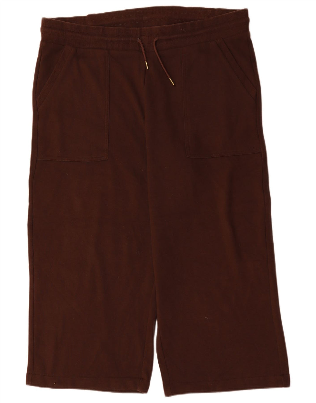 Женские укороченные спортивные брюки Marks & Spencer UK 22 3XL коричневые из полиэстера
