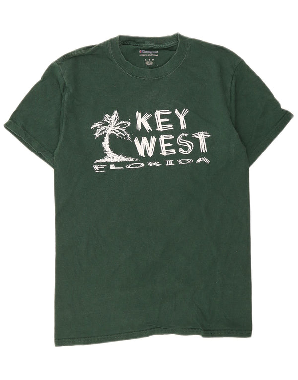 Мужская футболка Champion Key West с рисунком, маленький зеленый хлопковый топ