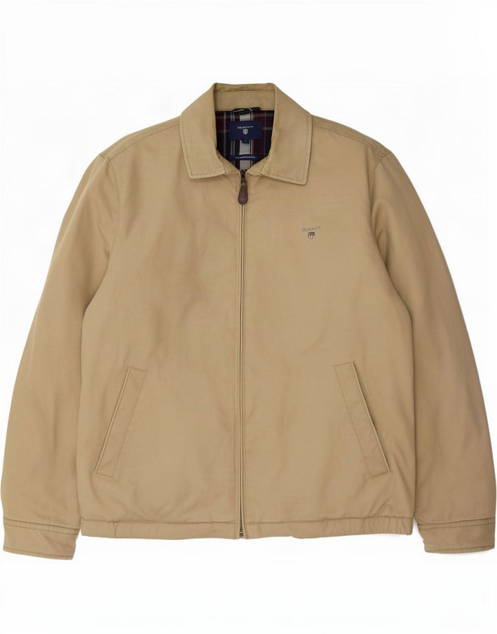 Мужская куртка-бомбер Gant UK 40, большая, бежевая, хлопок