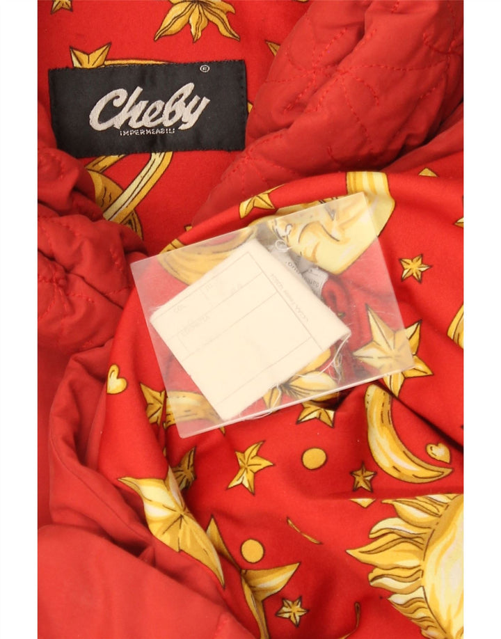 Винтажное женское стеганое пальто EU 44 XL, красное