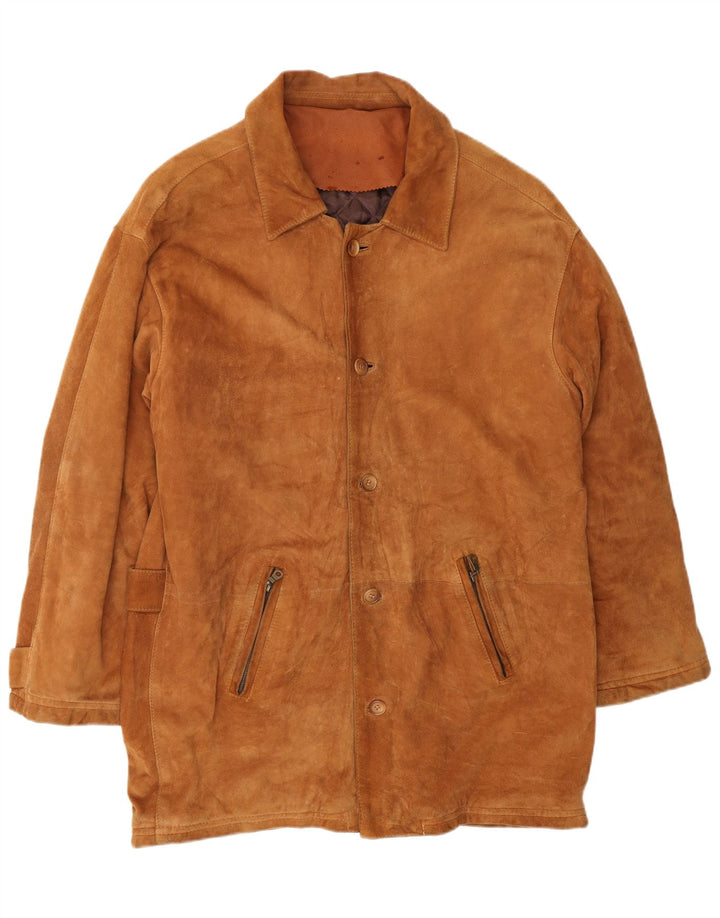 Мужская замшевая куртка VINTAGE IT 52 XL Бежевая кожаная