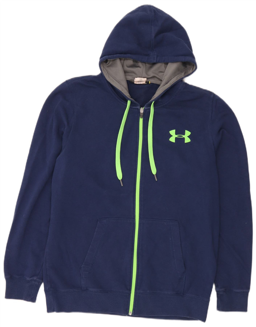 Мужской свитер с капюшоном на молнии Under Armour, большой синий, хлопковый