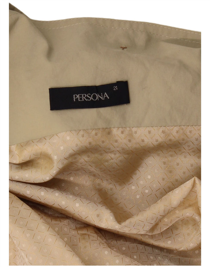 PERSONA Womens Trench Coat Size 21 Medium Beige